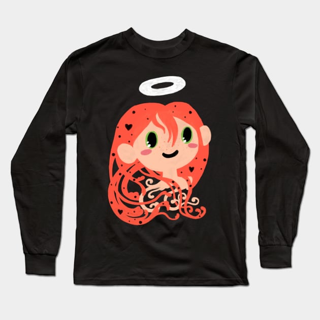 Red as a fire. Long Sleeve T-Shirt by aangelss